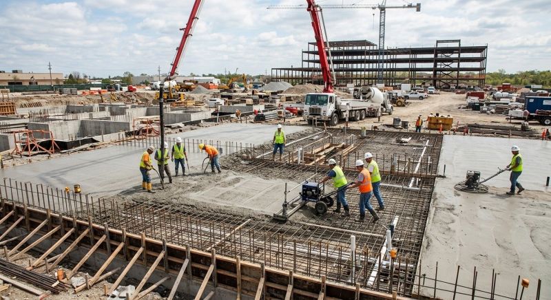 Commercial Slab Installation in Dover, TN